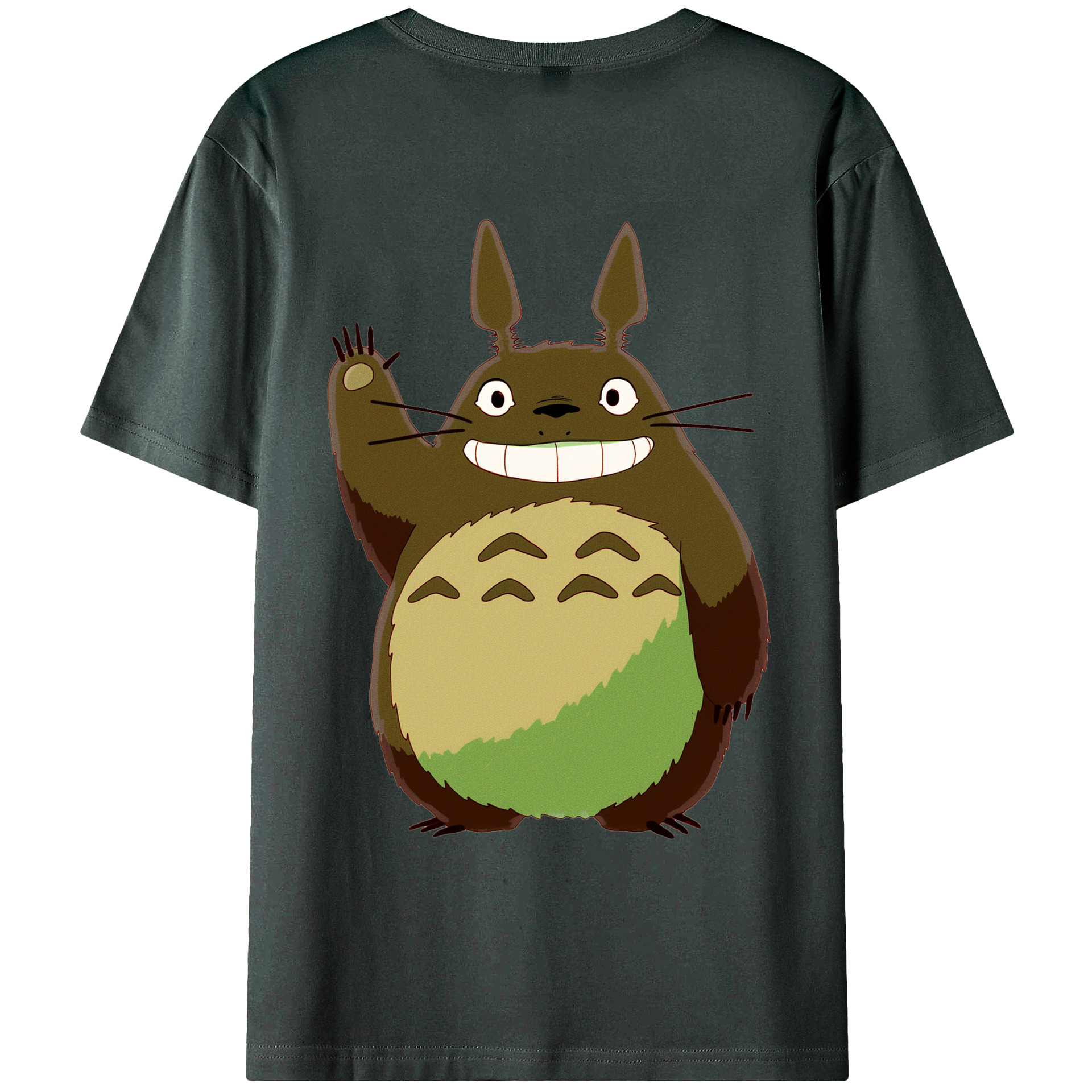 （画像用） となりのトトロ 草壁メイ 草壁サツキ My Neighbor Totoro Satsuki Kusakabe Mei Kusakabe 綿100％ メンズ半袖Tシャツ（バックプリント） 通気性